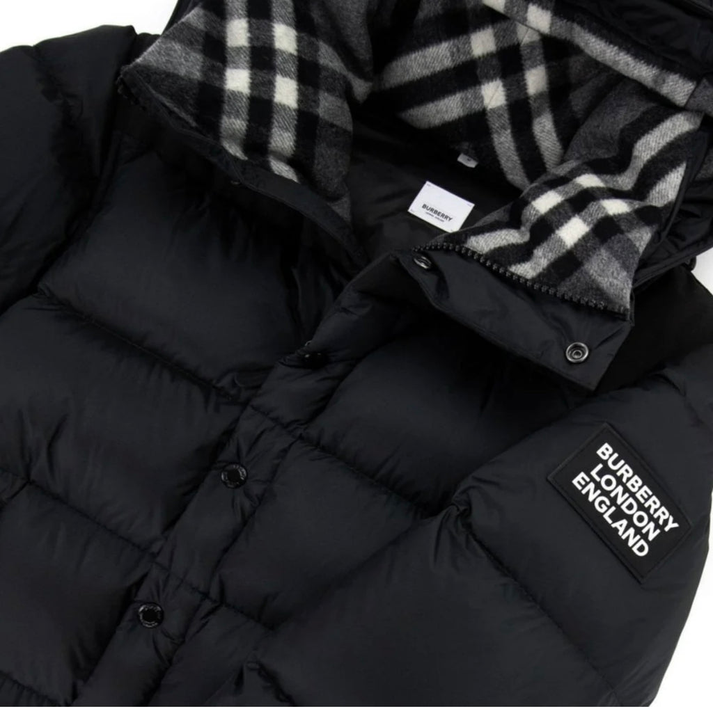 Hooded Quilted Nylon Down Jacket