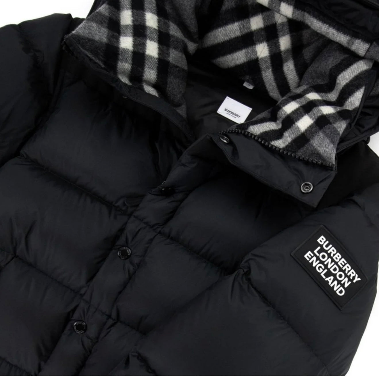 Hooded Quilted Nylon Down Jacket