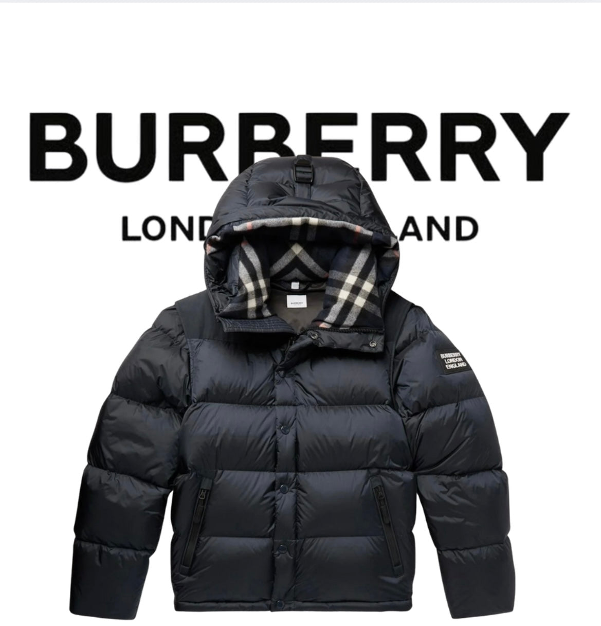 Hooded Quilted Nylon Down Jacket